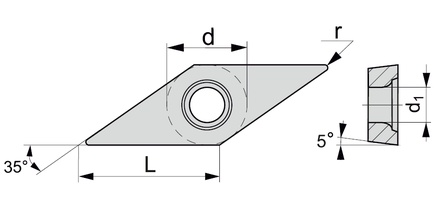 Чертеж VBMT-160408 PF